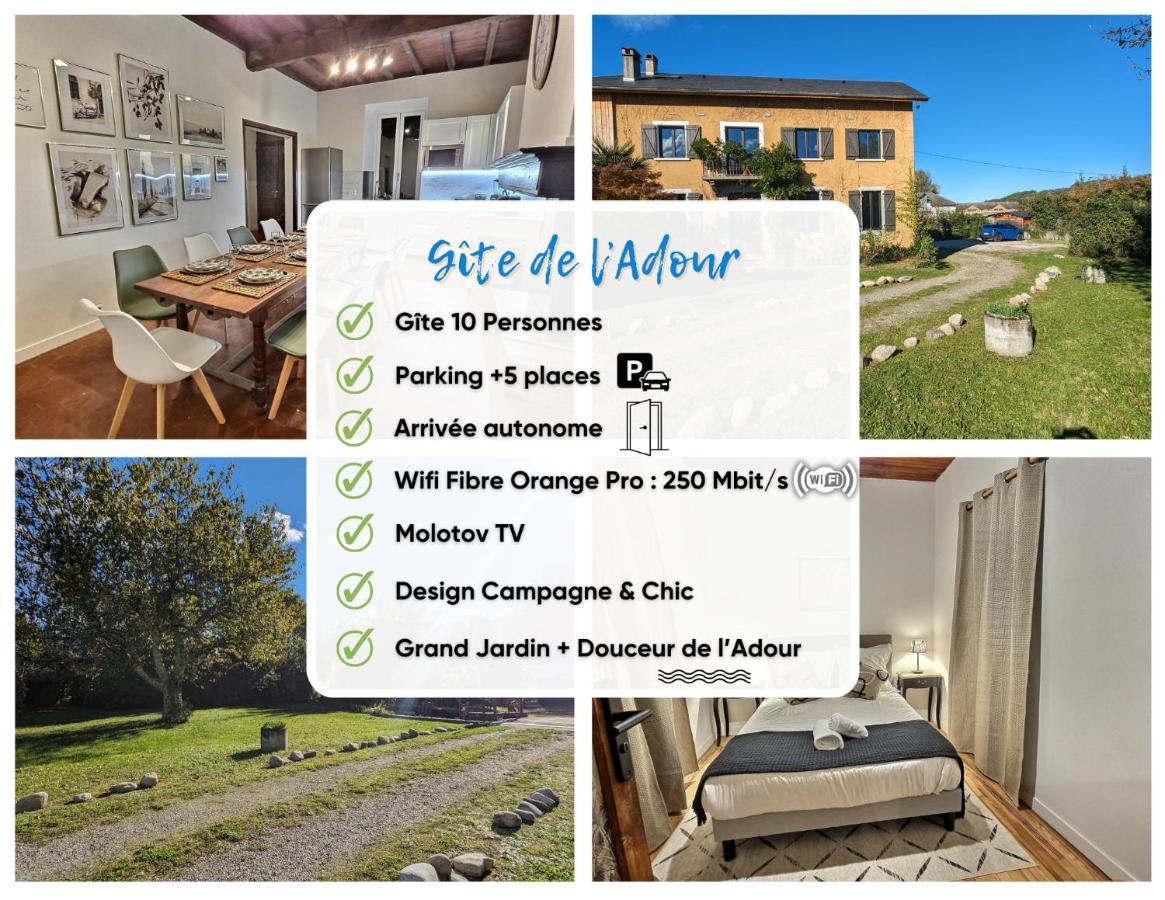 Gite De L'Adour, Renove & Chic, Parking Gerde Exterior foto